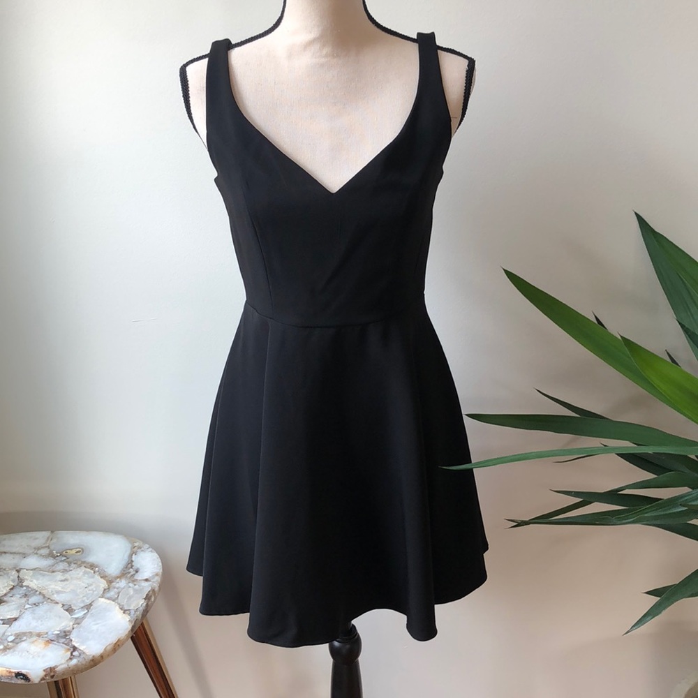 Black Dress with Sweetheart Neckline